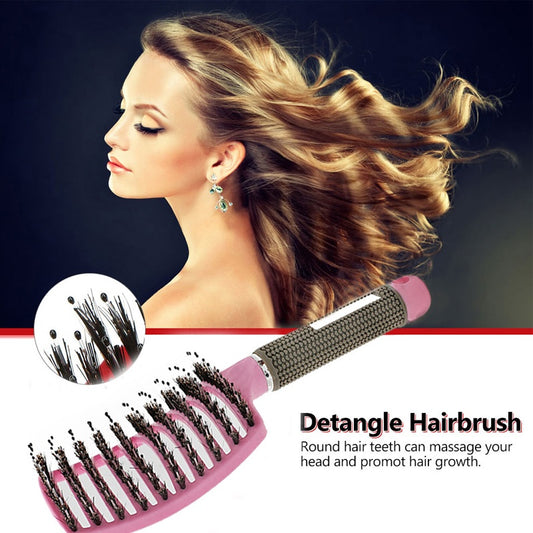 Detangler Hairbrush: Gentle Bristles for Smooth Hair